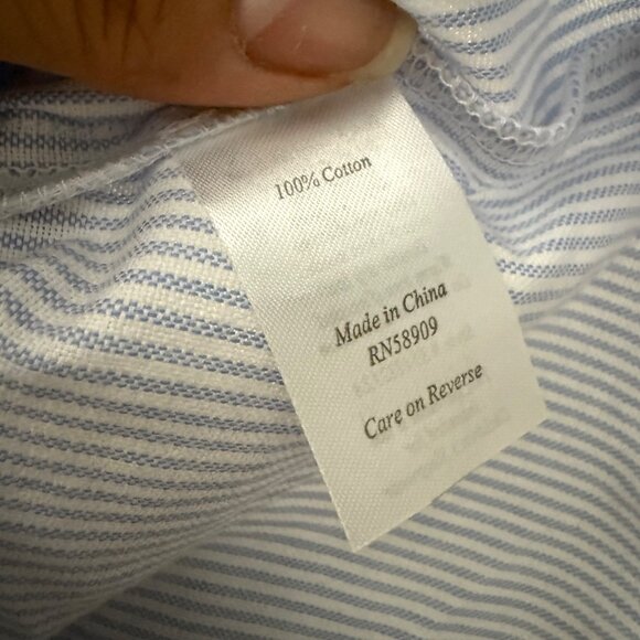 Edgehill Collection Blue Striped Long Sleeve Cotton Button Shirt Boys 18 Months - Picture 4 of 5